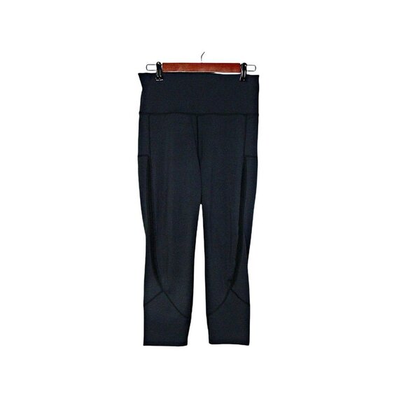 Zyia Active Womens Black Elastic Waist Flat Front Skinny Ankle Leggings Sz 8-10 - Picture 1 of 10